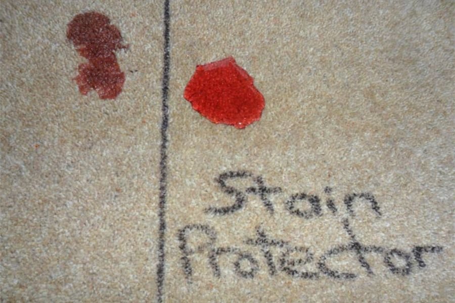 Carpet stain protection